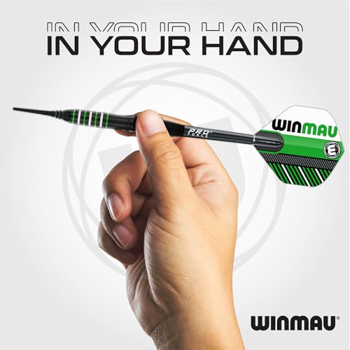 WINMAU Rookie Blue Softip (Plastic Tips) Brass Darts Set | Single or Multi Sets | Includes Flights and Shafts (Stems) | Exclusive Darts Booklet | Blue, Red and Green | - color: Blue, Red and Green