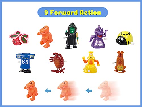 28 Pieces Assorted Wind-up Toys for Kids, Wind Up Animals Bulk Flipping Walking Jumping Swimming Clockwork Toys Stocking Stuffers for Kids, Xmas Gifts