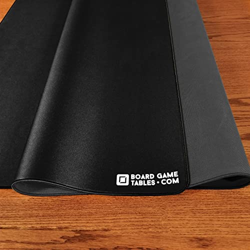 Board Game Playmat [2.5'x4'/Thick Super Cushioned/Stitched Edge/Water Resistant] with Carrying Case - for Tabletop Board Games, Card Games, RPG Games (Small, Black) - color: Black, size: Small (2.5'x4')