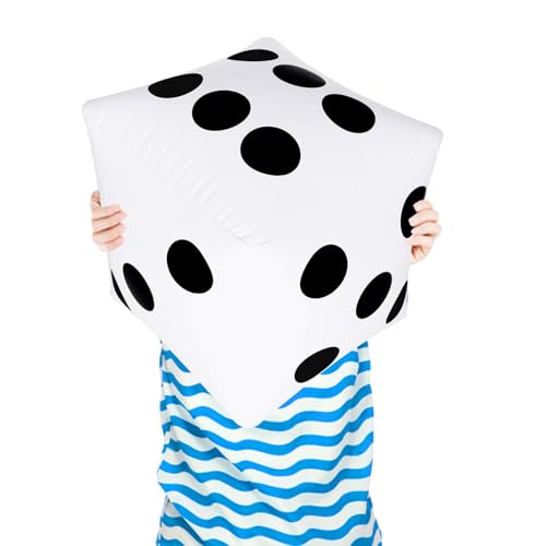 13.8 inch Giant Inflatable Dice Pool Toy for Lawn Games Outdoor Floor Games，Pack of 1 - size: Large