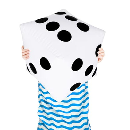 13.8 inch Giant Inflatable Dice Pool Toy for Lawn Games Outdoor Floor Games，Pack of 1 - size: Large