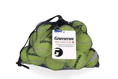 Gamma Sports Pressureless Tennis Balls Box - Ideal for Practice, Teaching, and Training with High-Visbility Felt - Indoor and Outdoor Court Play - 48 and 75 Pack Sizes - size: New Bag of 20