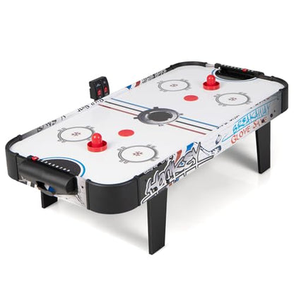 KOTEK Air Hockey Table, 42 Inch Air Hockey Arcade Table with 2 Pushers, 2 Pucks, LED Scoreboard & Electric Motor Fan, Table Top Air Hockey Game for Kids & Adults, Game Room, Home, Office, Club