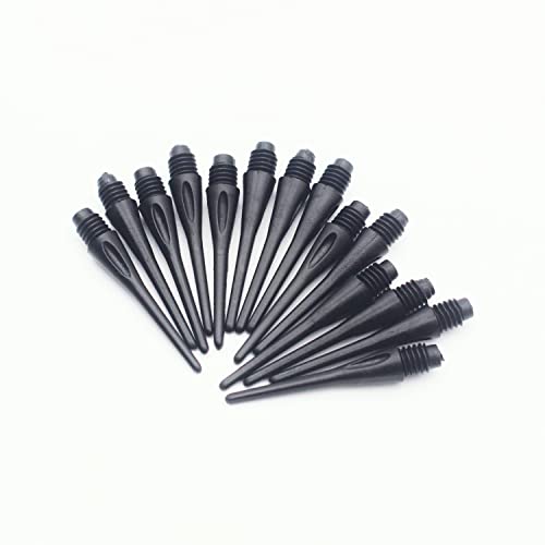 2BA Thread Plastic Tip Dart Points 500 Pack Soft Dart Tips Replacement Plastic Dart Tips with Case Dart Accessories Black