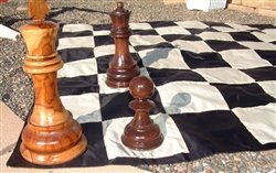 MegaChess Giant Chess Game Mat - Nylon - Giant Size - Compatable with The 25 Inch, 37 Inch and 49 Inch Giant Chess Sets 10 Inch Giant Checkers