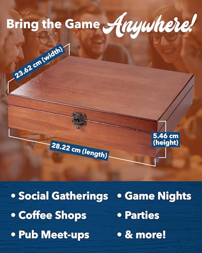 WE Games Shut-the-Box Board Game in Wooden Box with Dice - color: Brown