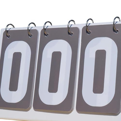 Sports Scoreboard Flip Number Score Board Compact Tabletop 4 Digit Portable Counter PVC Suitable for Basketball Football Soccer Volleyball