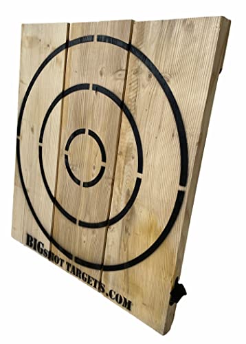 Wooden Axe Throwing Target with Bottle Opener for Knives, Stars and Light Duty Axes