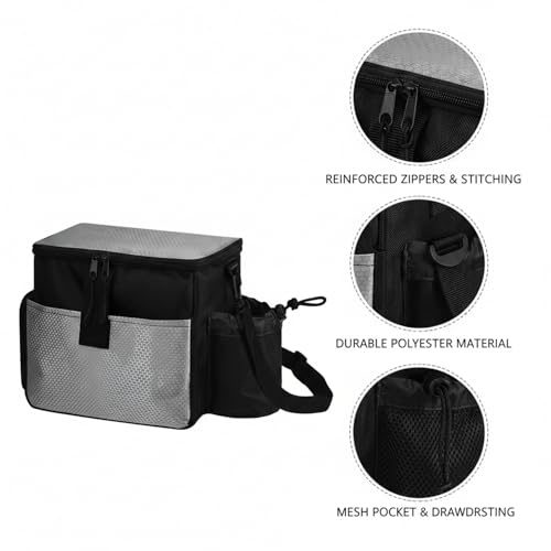 Compact Disc Golf Bag - Single Shoulder Carry Case for Putters & Mid-Range Discs, Lightweight Polyester Practice Pouch