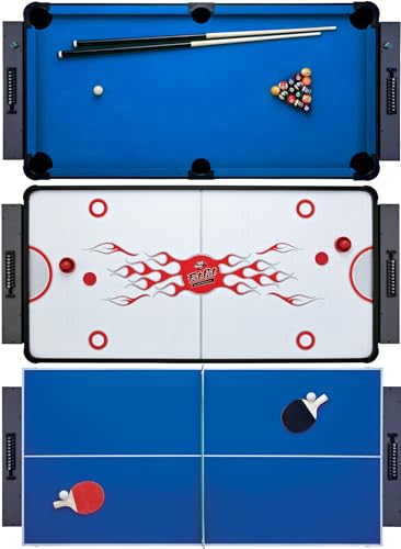 Fat Cat 3-in-1 6' Flip Multi-Game Table - color: Blue Cloth Playfield