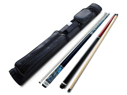 Combo Deal ! Champion Constellation Pool cue and Nemesis Jump and Break cue, Pro Taper,2X2 Cue Case, Two Champion Gloves - size: Jump break cue 19oz, Playing cue 19oz, style: Model 2