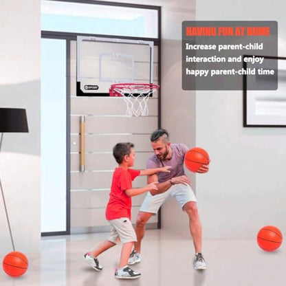Upgrade Basketball Hoop Set for Kids-Extra Large 24''x 16''Pro Indoor Basketball Hoop for Door & Wall with 3 Balls, Complete Accessories, Basketball Toy Gift Perfect for Boys Girls Teens Adults - style: 24"x16" Basketball board