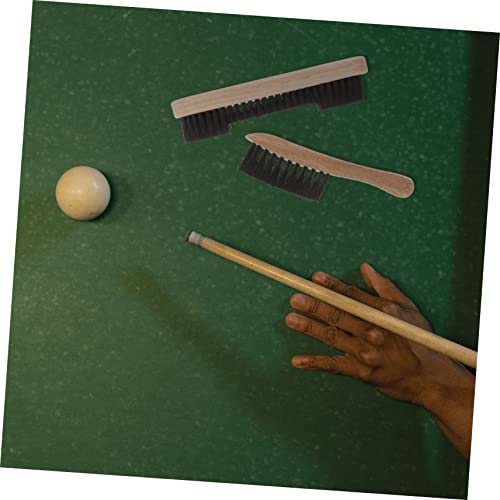 LIOOBO Gentle Billiards Brush Set Pool Table Brush for Felt and Rails Cleaning Brush 2 in 1 Billiard Table Tool