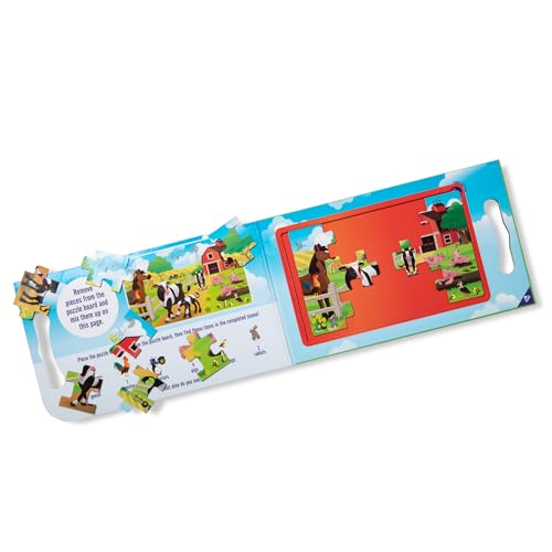 Melissa & Doug Take-Along Magnetic Jigsaw Puzzle Set – On the Farm (2 x 15 Piece) Travel Activity Toy for Preschoolers and Kids Ages 3+ - FSC Certified - style: Farm
