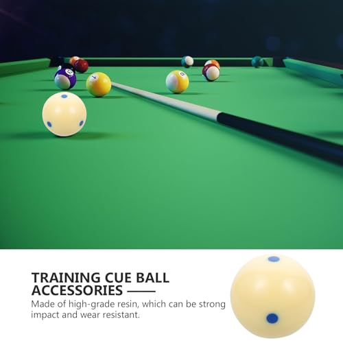 GALPADA Resin Dots Pattern Cue Ball for Training, Professional White Billiard Ball, American Pool Practice Accessory for Billiard Aiming Exercises and Home Use