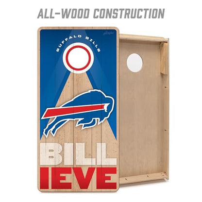 YouTheFan NFL 2' x 4' Slogan Series Professional Wood Cornhole Game - color: Buffalo Bills