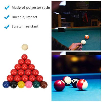 Snooker Balls Set, 22-Piece Tournament Weight (141g) 52.5mm Phenolic Resin Pool Balls for Table Cue Game