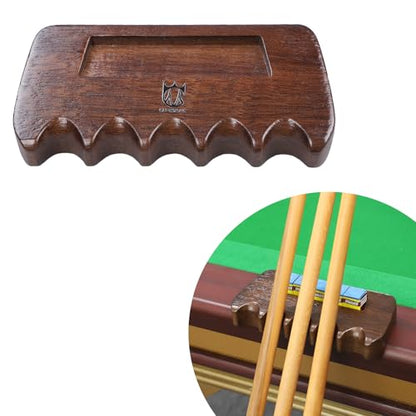 CROWN ME Weighted wooden 5-Cue pool cue stick holder, billiard cue stick holder, chalk holder - style: 5 Holes