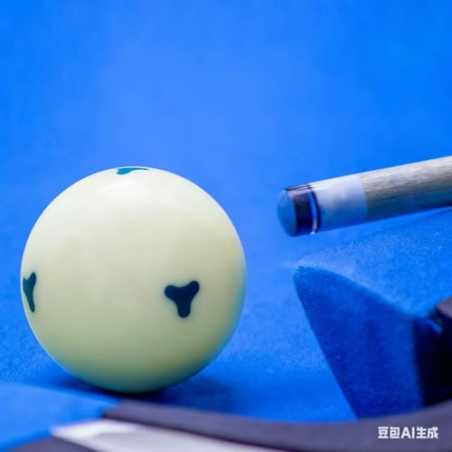 2-1/4" White Cue Balls for Pool Table,57.2mm Billiard White Ball,Red or Blue 6 Dot AAA-Grade Billard Balls,6 oz Pool Ball,A Variety of cue Balls are Available. - color: Clover
