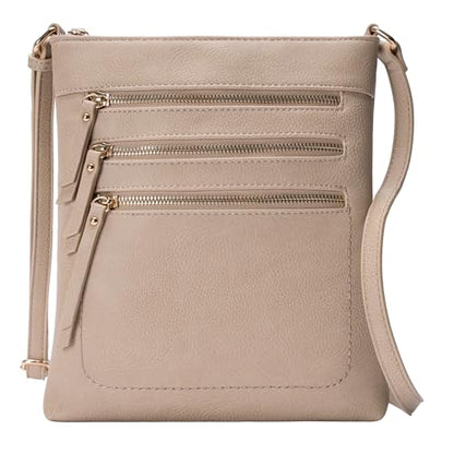 Solene Crossbody Bag Functional Multi Pocket Messenger Purse Top Zip Closure Shoulder Handbag With Adjustable Strap - color: Brick