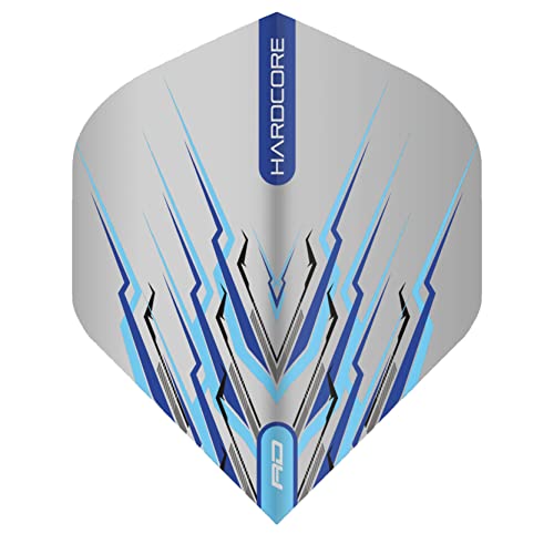 RED DRAGON Peter Wright Snakebite Hard Mohawk Hardcore Dart Flights - 3 Sets Per Pack (9 Flights in Total) - color: Blue