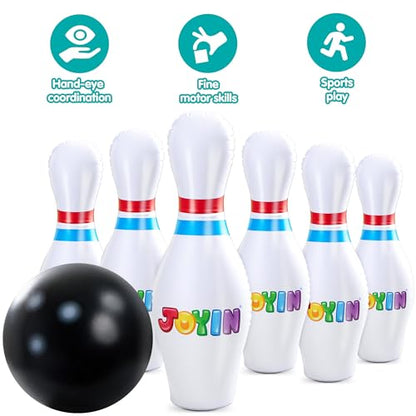 JOYIN Giant Inflatable Bowling Set for Kids and Adults, Christmas Birthday Party Games, Kids Education Motor Skills Toys - style: Classic bowling
