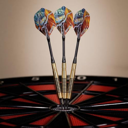 Elkadart Storm Soft Tip Darts with Storage/Travel Case - style: Black Rings (14 Grams)