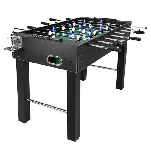 47Inch Large Foosball Table Multifunction Gaming Table Competition Sized Foosball Desk for Adults Full Size Soccer Game Table for Family Night/Game Room/Party