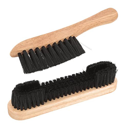 Kisangel 2pcs Pool Table Brush for Felt Billiards Chalk Snooker Cleaner Rail Brush Set Pool Table Cleaning
