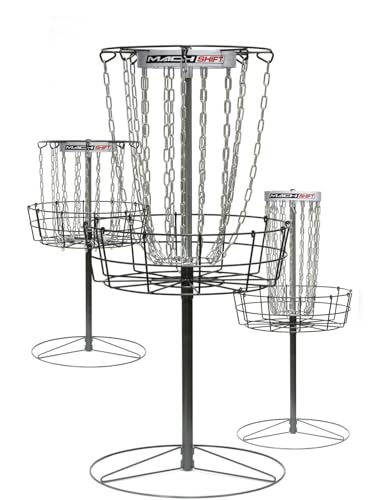 DGA Mach Shift 3-in-1 Portable Disc Golf Basket – PDGA Approved Target with 3 Putting Configurations – Standard, Advanced, & Pro Shift – Indoor/Outdoor Practice Basket