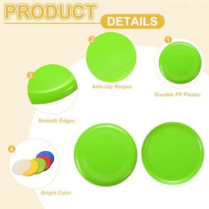 PATIKIL Flying Disc Plastic Flying Disk Flyer for Outdoor Sports Training Playing Lawn Game - color: White/Green