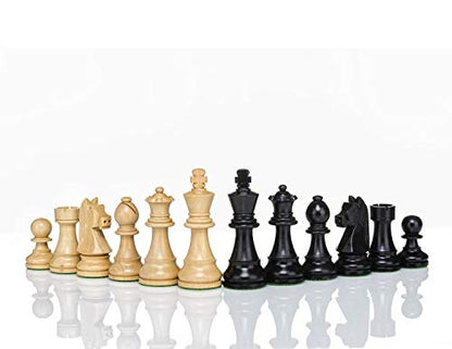 Staunton Classic Wooden Chess Pieces-Chessmen Weighted,Felted King Collector Edition Premium (3.75 Black)
