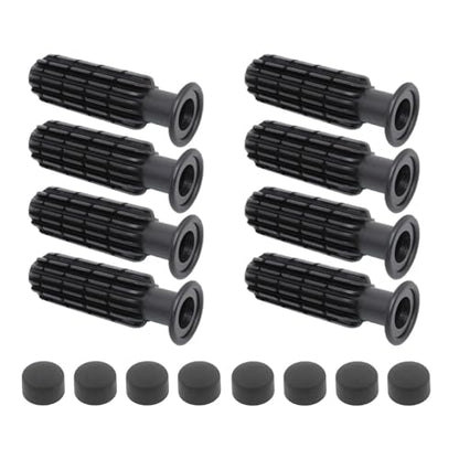 8Pcs Foosball Grips with End Plug Rod Portable Table Soccer Replacement Children