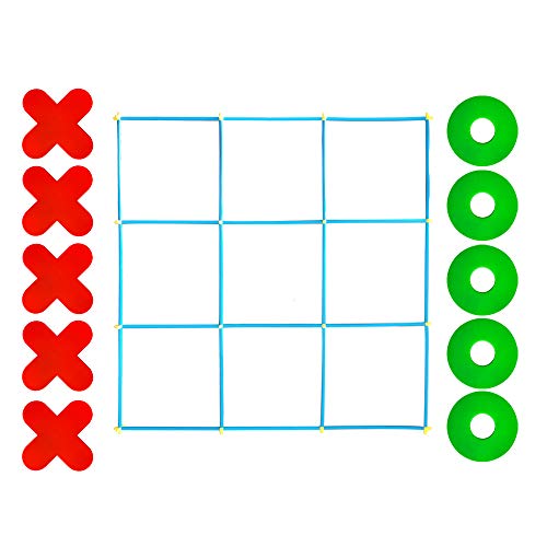 RAINBOW TOYFROG Jumbo Tic Tac Toe Set, Large Indoor/Outdoor Games, Backyard Fun for Kids & Adults, Party Play with Carry Bag