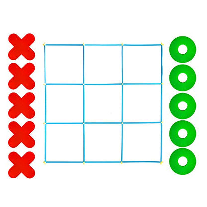 RAINBOW TOYFROG Jumbo Tic Tac Toe Set, Large Indoor/Outdoor Games, Backyard Fun for Kids & Adults, Party Play with Carry Bag