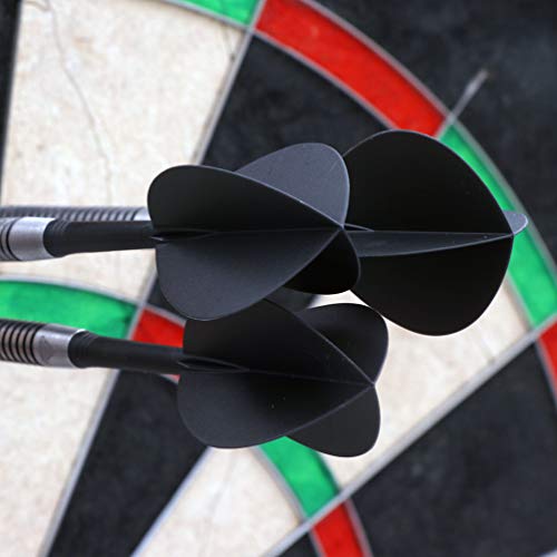 CUESOUL 6 Pieces ROST Integrated Dart Shaft and Flights - color: Shaft Length 28mm-Pear Shape-All Black