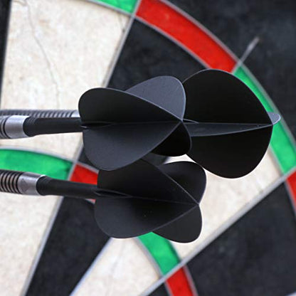 CUESOUL 6 Pieces ROST Integrated Dart Shaft and Flights - color: Shaft Length 28mm-Pear Shape-All Black