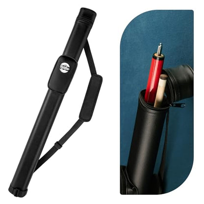 Trymaker Pool Cue Case, 1×1 Hard Pool Stick Case Holds 1 Complete of 2-Piece Cue (Not for 3/4 Cues), Made of Faux Leather Pool Cue Accessories - color: Black
