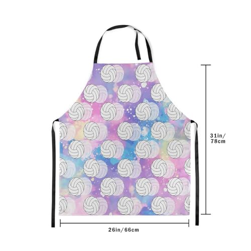 Manfei Volleyball Kids Kitchen Apron - color: Dreamy Purple