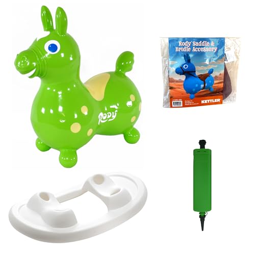 Gymnic Rody with Rocking Base and Saddle (Lime Green Rody & Rocking Base with Saddle) - color: Lime Green Rody & Rocking Base With Saddle