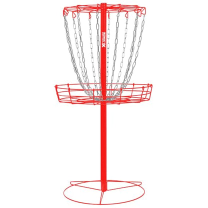 Remix Practice Basket for Disc Golf - Choose Your Color and Style - style: Single Chain - Red