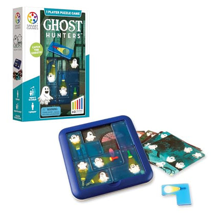 SmartGames Ghost Hunters Logic Puzzle Game with 60 Glowing Challenges for Ages 6+