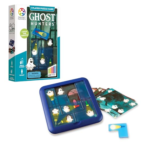 SmartGames Ghost Hunters Logic Puzzle Game with 60 Glowing Challenges for Ages 6+