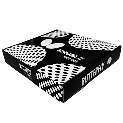 Butterfly Towel and Ball Box – Durable Heavy Gauge Corrugated Cardboard Table Tennis Towel and Ball Box – Hexagonal Shaped – Black and White Logos All Around, Used