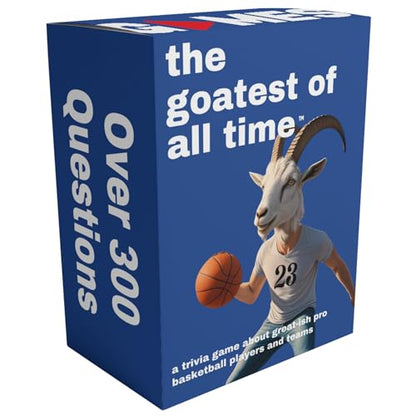 The Goatest of All Time – Basketball Trivia Game! 300 Trivia Questions on the Greatest pro Basketball Players, Teams and Coaches of All time. Perfect for Hoops Lovers and Game Nights.
