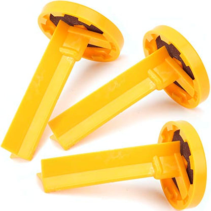 3Pcs Billiard Cue Repair Tool, L Shaped Cue Tip Clamp & Pool Stick Replacement Kit, Professional Yellow, for Snooker, Pool, Billiard Cue Tip Repair, Maintenance and Reshaping
