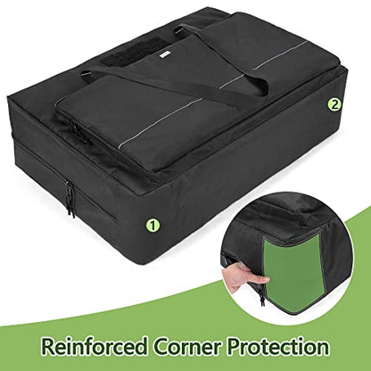 GOBUROS Cornhole Board Carrying Case 3 ft x 2 ft Tailgate Size, Cornhole Carrying Bag with 8 Sandbag Pockets and Sturdy Two-Ways Zipper for Cornhole Games, Only Bag