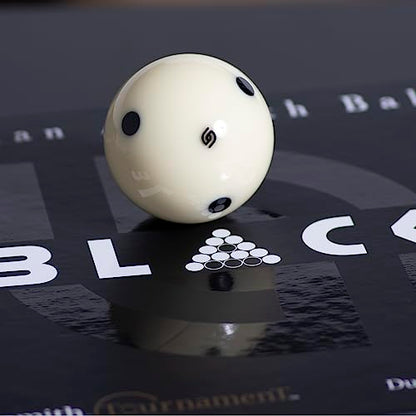 Aramith Tournament Black Billiard Pool Cue Ball 2 1/4" 6 Black Dots in a Blister