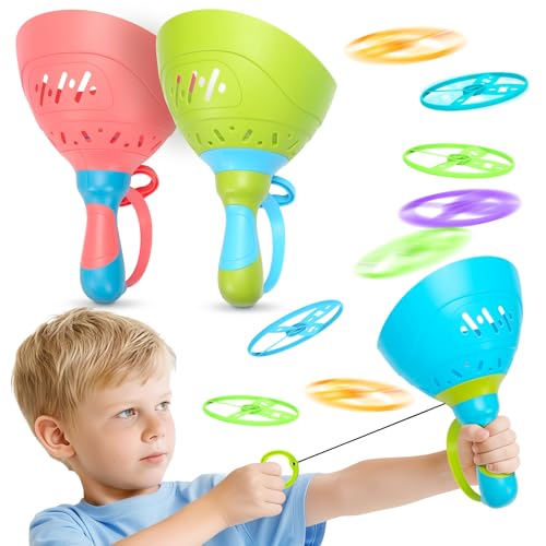 Outdoor Toys for Kids Ages 4-8, 3 Packs Flying Catching Game, Outside Manual Capture Chasing Toys for Ages 3-7, Fun Family Games for Boys Girls Ages 2 3 4 5 6