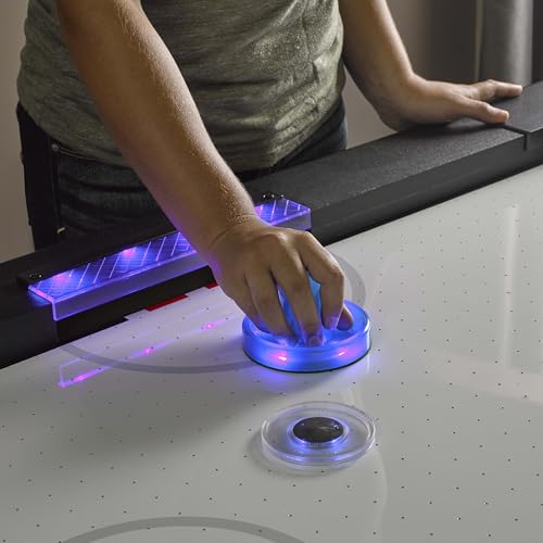 Atomic Top Shelf 7.5’ Air Hockey Table – Arcade Style Table with 120V High‑Power Motor, LED Lumen‑X Lighting, High‑Speed PVC Play Surface & LED Accessories